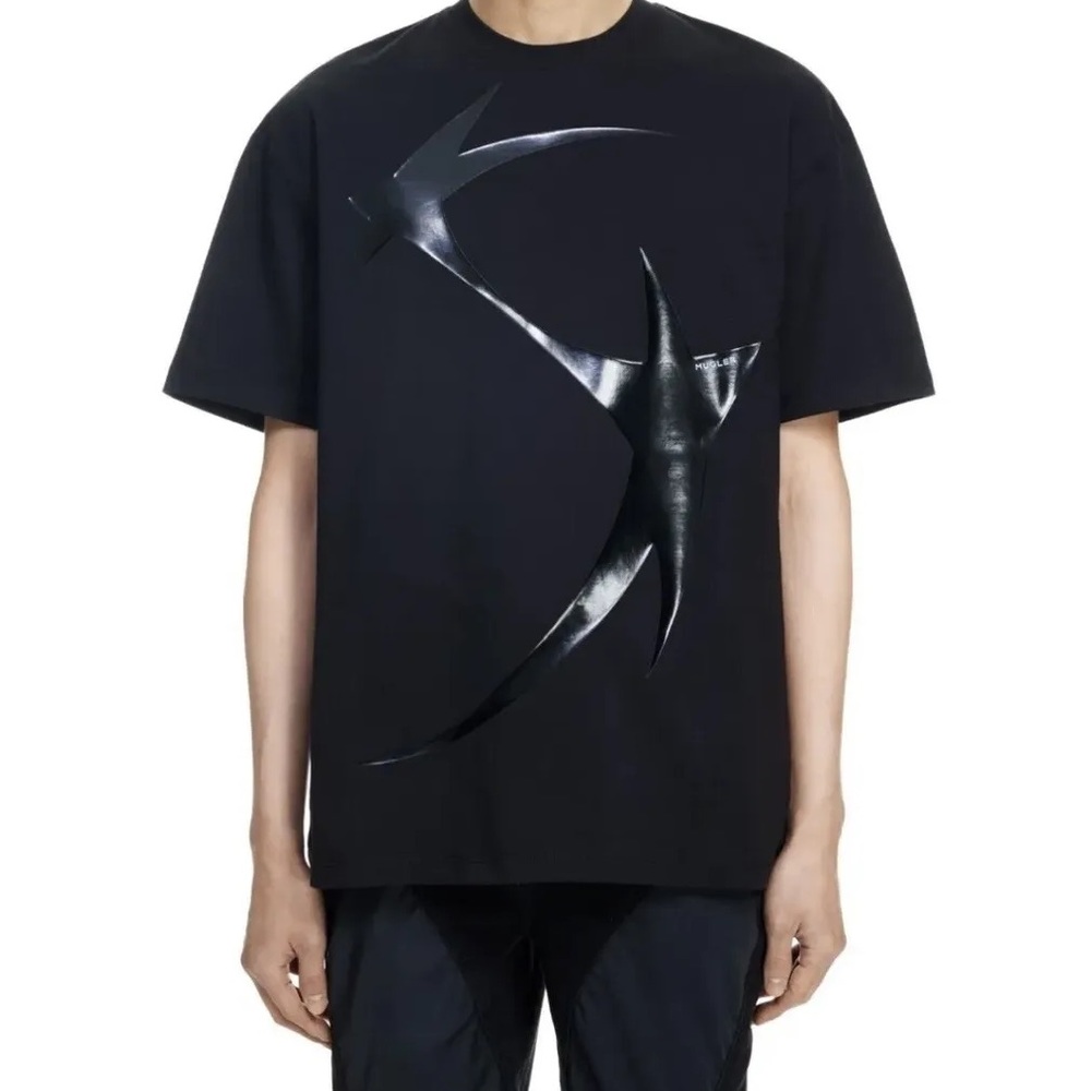 Mugler x HM Black T shirt | MEDIUM